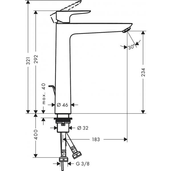 Hansgrohe Talis E 71716700 смеситель для раковины белый
