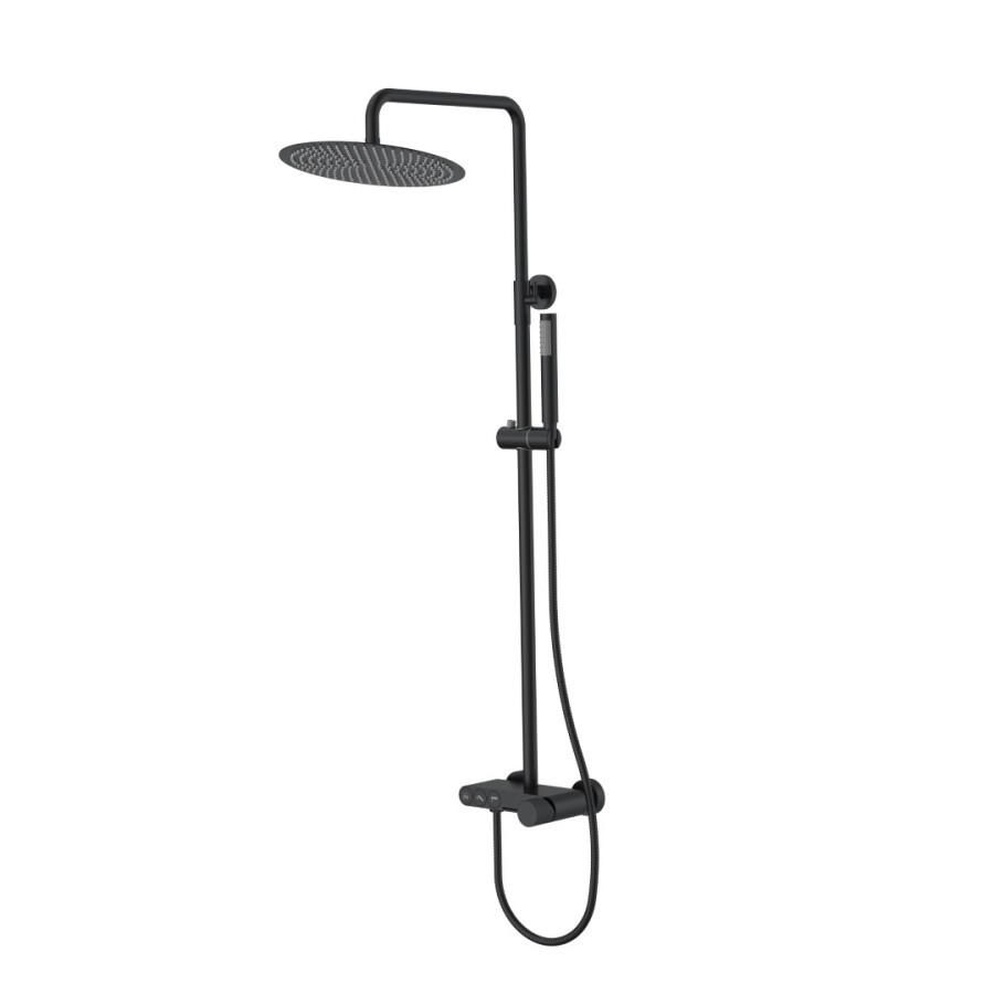 Душевая система с изливом Boheme Stick ручка Linea Черный матовый 128-BB.3