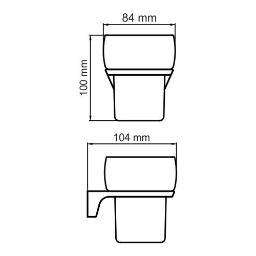 WasserKRAFT Glan K-5128 стакан для зубных щеток черный
