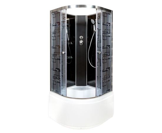 Deto душевая кабина 90х90 BM4590NBLACK без крыши