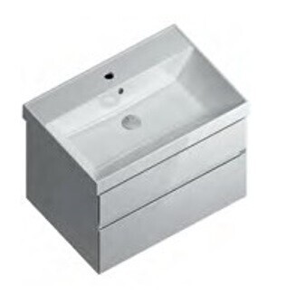 Kerama Marazzi Cubo 70 тумба CU.70WHT с раковиной подвесная, белый глянец