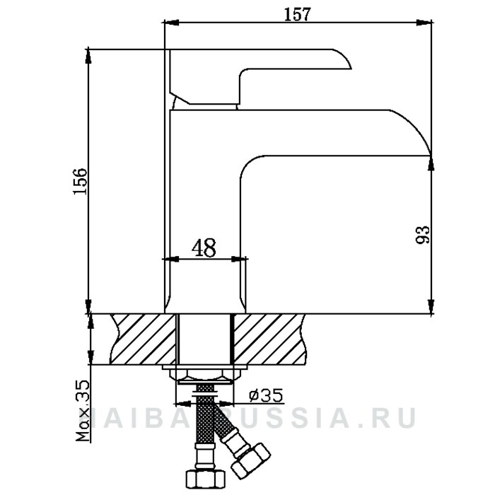 Haiba HB10805-7 смеситель для раковины 35 мм