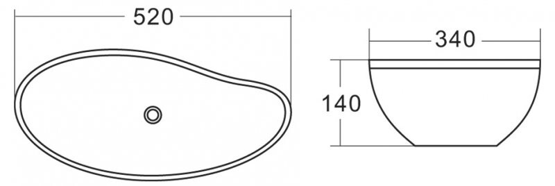 BelBagno BB1362 раковина накладная 52 см белая