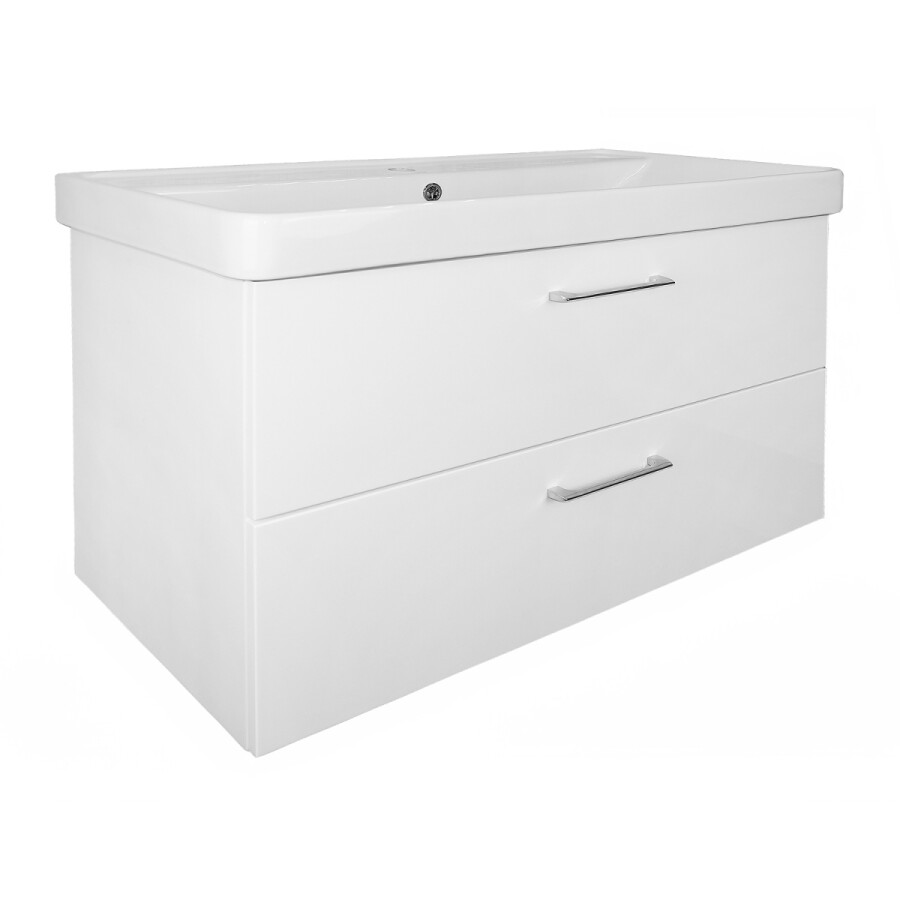 Комплект Azario тумба Ника 90 900х475х560 подвесная с раковиной Monte 90 белый матовый CS00089922