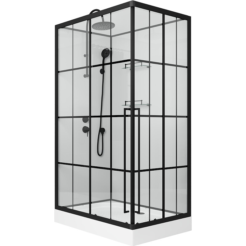 Niagara Standart Душевая кабина 120x80 Левая Тропический душ ST120/80/15QL/KL/BKT