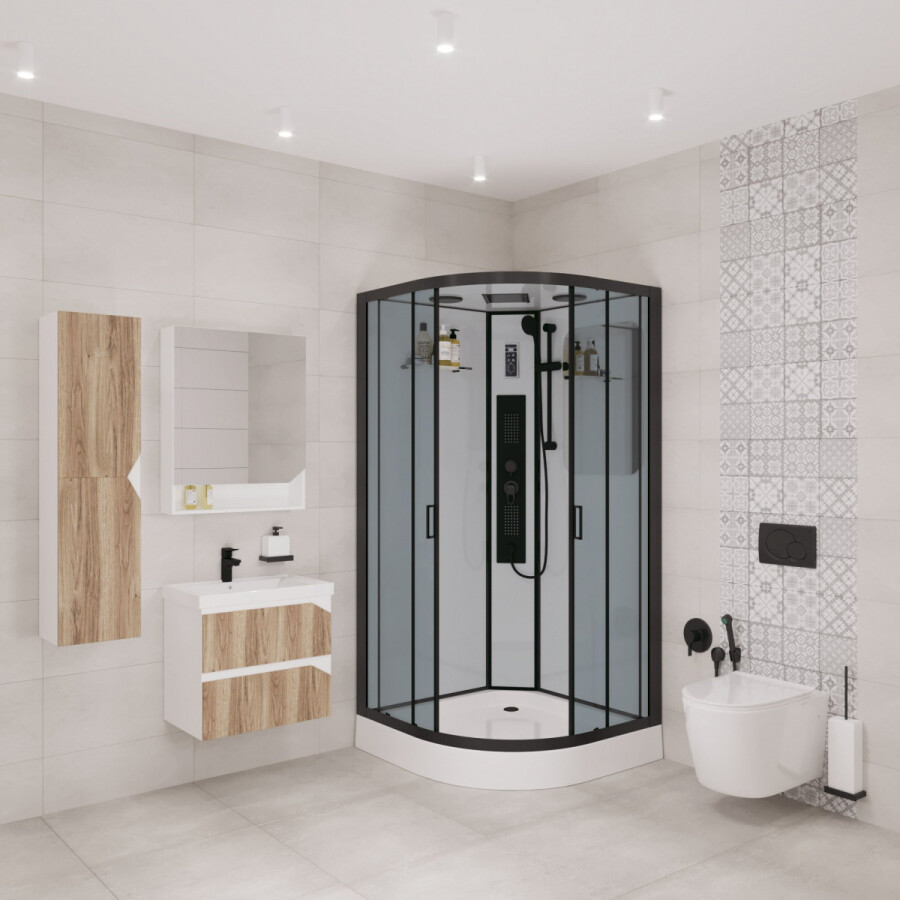 Niagara NG 6901-01G Black Душевая кабина 90x90 69010134GBLACK