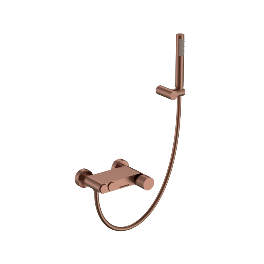 Смеситель для ванны с душевым гарнитуром Boheme Stick ручка Touch Brushed Bronze 123-BRB.2