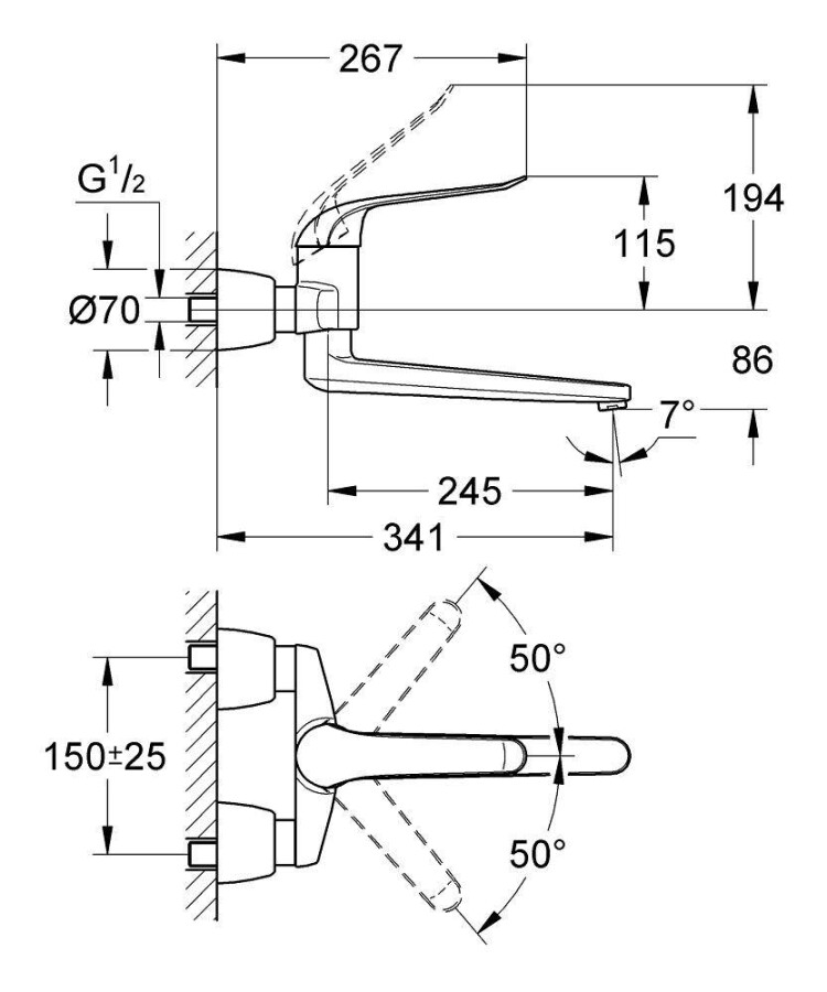 Grohe Euroeco Special 32775000 смеситель для раковины 46 мм
