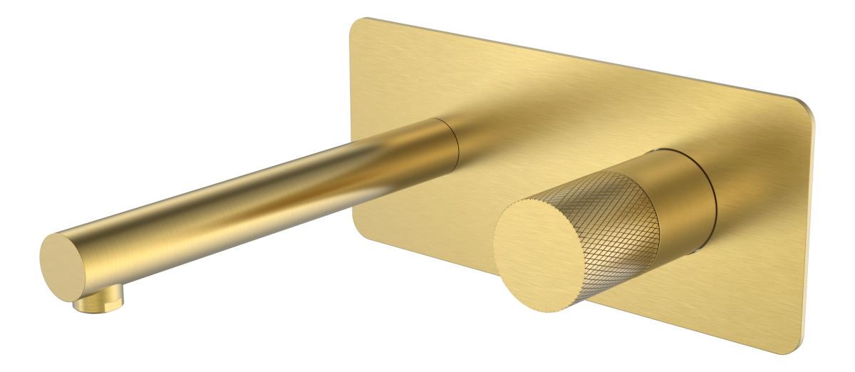 Смеситель для раковины из стены Boheme Stick ручка Touch Matt Gold 125-MG.2