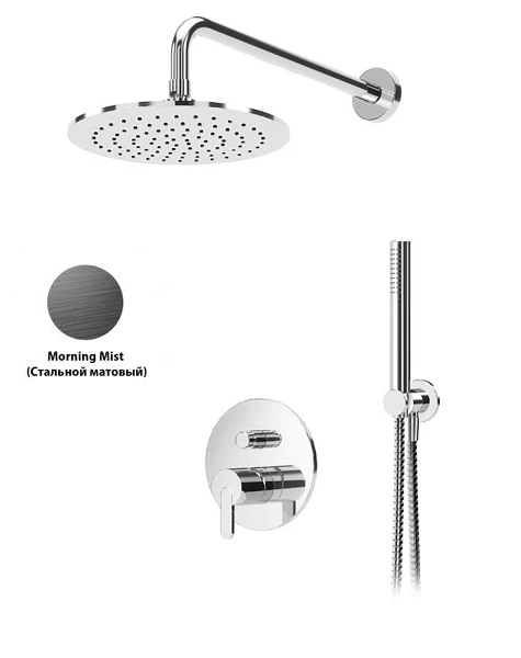 Cezares Leaf душевая система стальной матовый LEAF-DSIP-30-MM