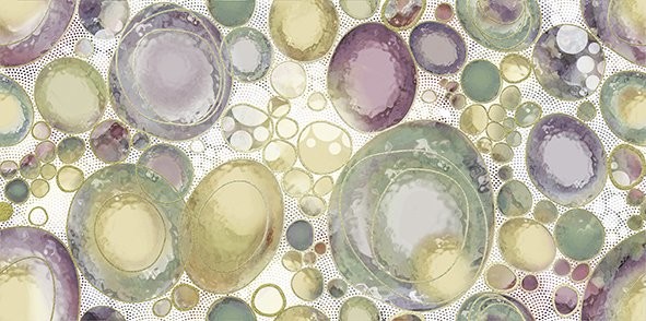 Уралкерамика Malibu 25х50 см декор настенный круги