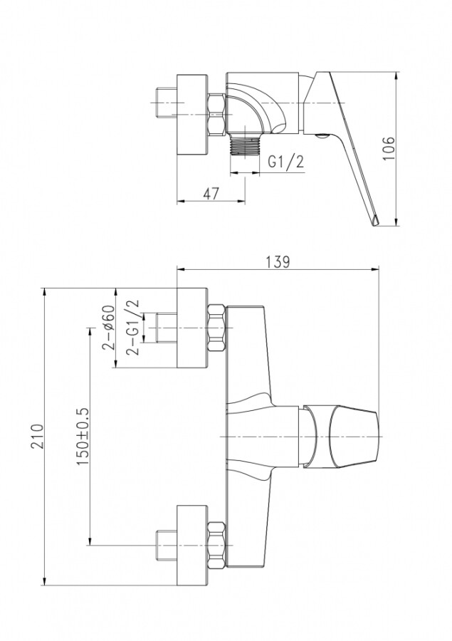Cersanit Flavis 63036 смеситель для душа хром