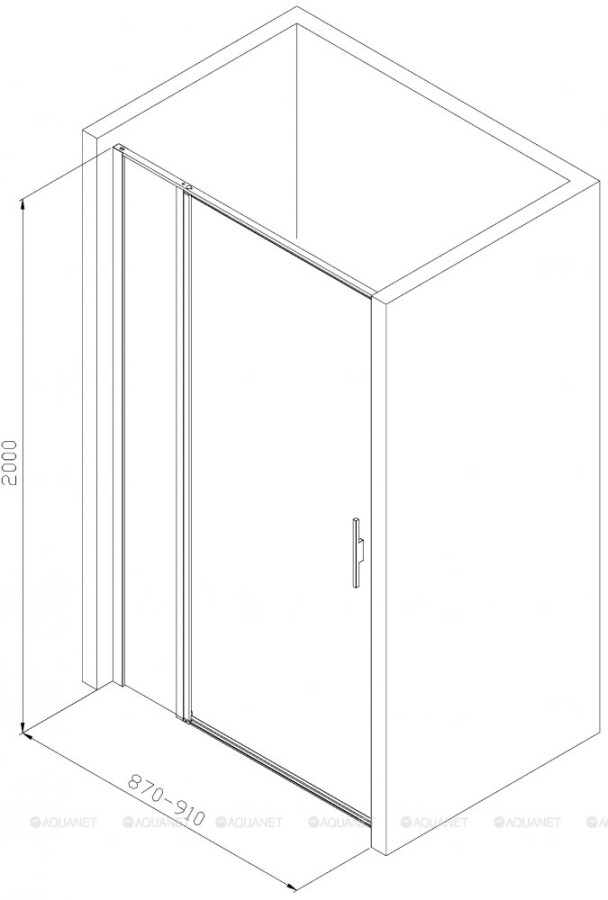 Allen Brau Priority душевые двери 90*200 серебро браш 3.31002.BA