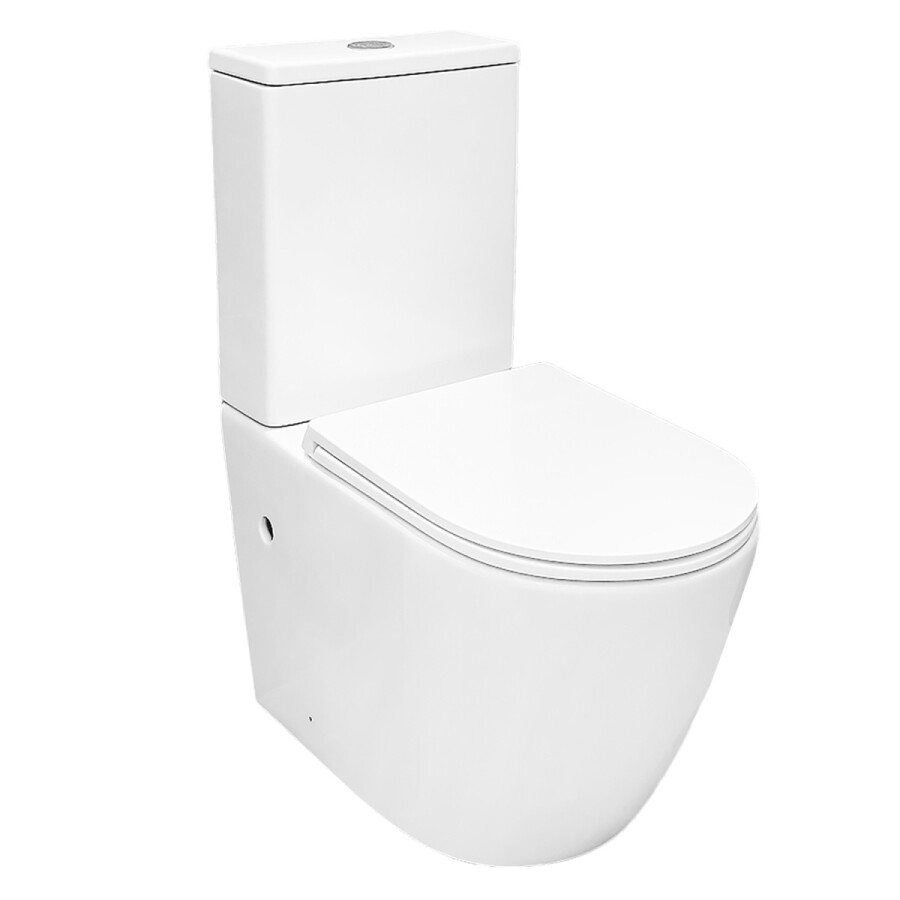 Унитаз-компакт Azario Verona 360х660х800, напольный, безободковый, система смыва "Торнадо", в комплекте с быстросъемным сиденьем микролифт AZ-8301