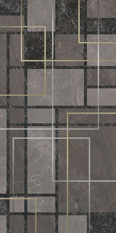 Керамическая плитка Декор Kerama Marazzi Прованс Марсель Микс тёмный глянцевый обрезной 60x119,5x0,9 KMD3STA130BR