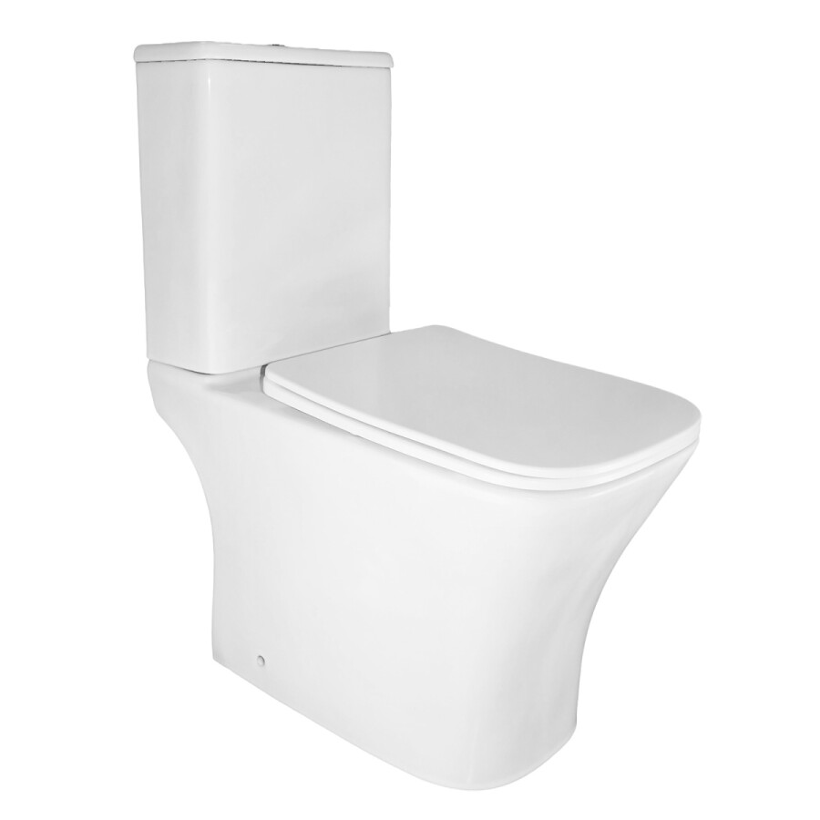 Унитаз-компакт Azario Kashmir 340х650х770 напольный, безободковый, в комплекте с быстросъемным сиденьем микролифт AZ-9143S