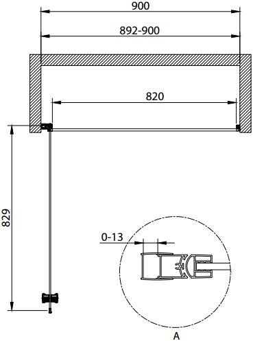 Cezares ECO-O-B-1-90-C-NERO душевые двери 90*190