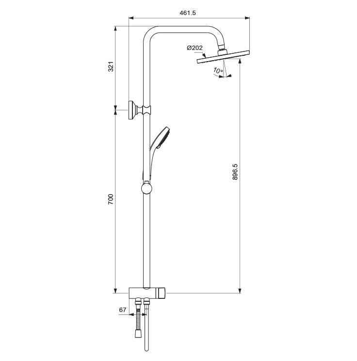 Vidima Balance BA274AA Душевая система без излива