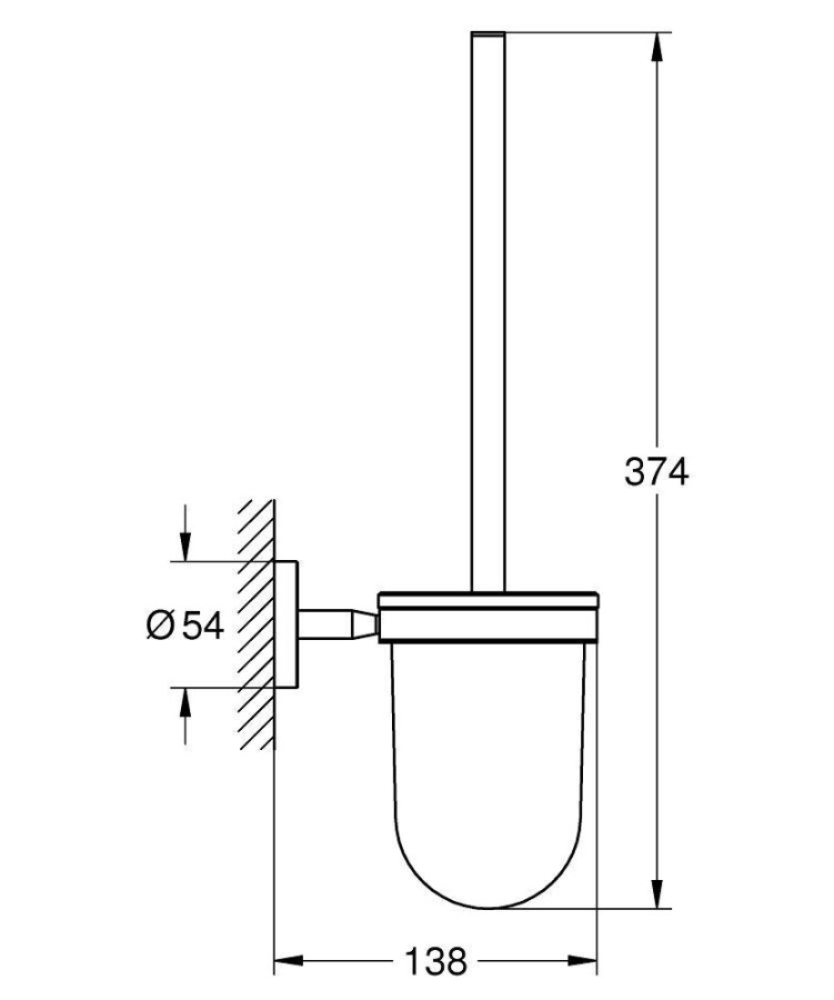 Grohe BauCosmopolitan 40463001 туалетный ершик
