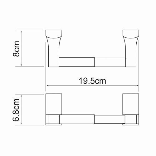 WasserKRAFT Leine K-5022 держатель для туалетной бумаги хром