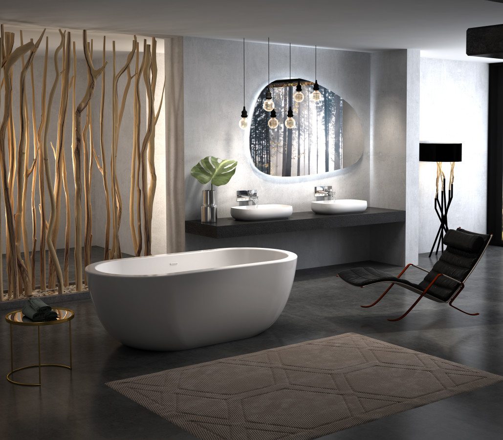 BelBagno BB13-1800 180*86 ванна акриловая овальная