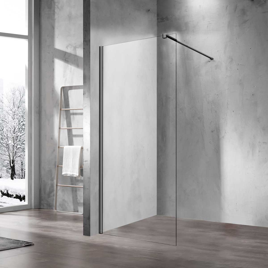 Vincea Walk-In душевая перегородка 90 см вороненая сталь VSW-1H900CLGM
