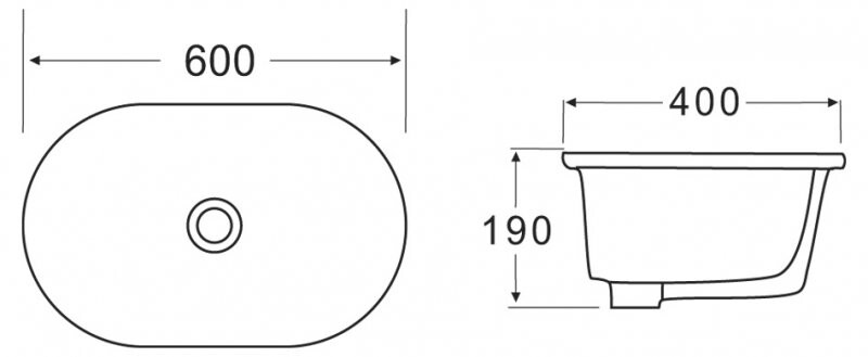 BelBagno BB1004 раковина полувстраиваемая 60 см белая