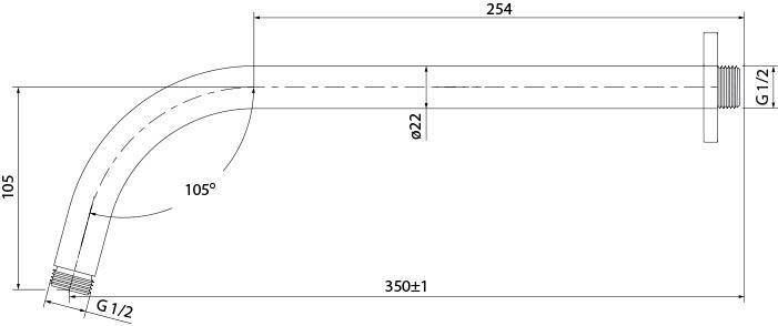 Iddis 001SB35i61 Кронштейн для верхнего душа