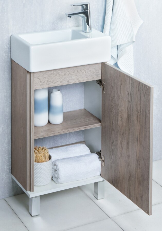 Акватон Эмма 46 см тумба с раковиной 1A2216K1EAD80 напольная