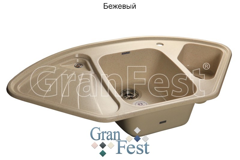 GranFest Corner GF-С-1040E кухонная мойка бежевый 103.9 х 56 см