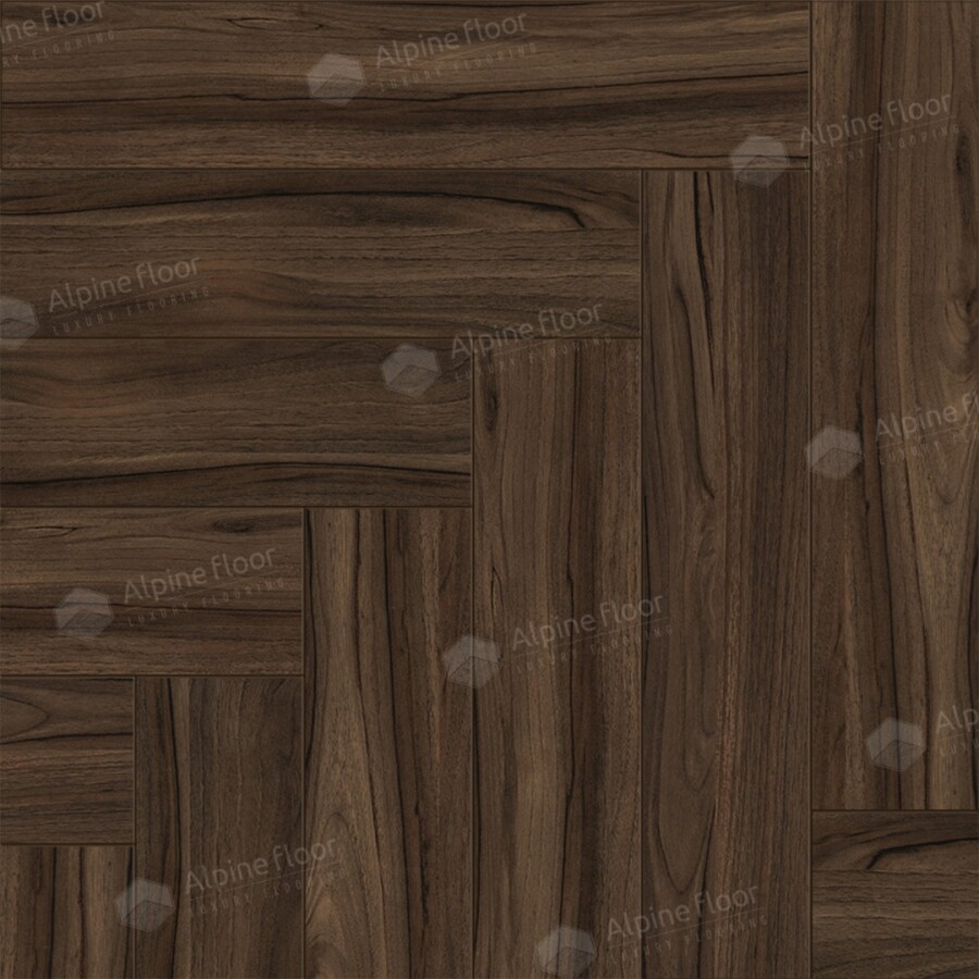 Ламинат Alpine Floor Herringbone 12, LF105-13A Орех Сицилия 600 х 100 х 12 mm