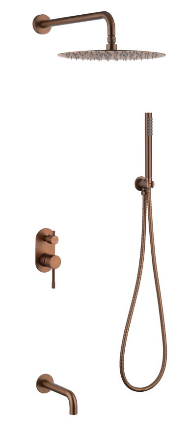 Душевая система с изливом Boheme Uno Brushed Bronze 464-2-BRB