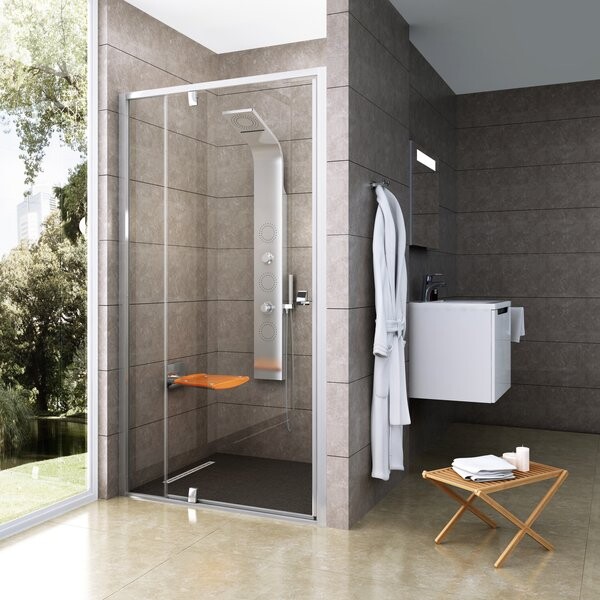 Ravak Pivot Душевая дверь двухэлементная PDOP2-110 блестящий+транспарент 03GD0C00Z1