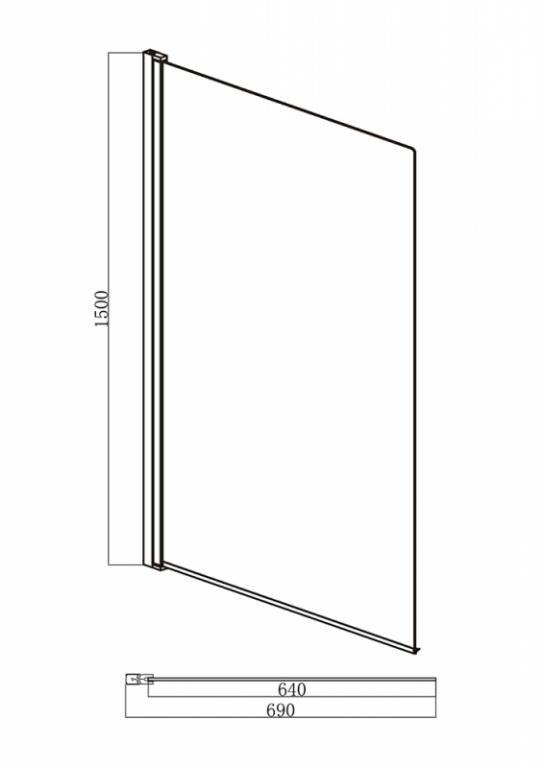 Bravat ALFA BG070.5120A 70*150 шторка на ванну