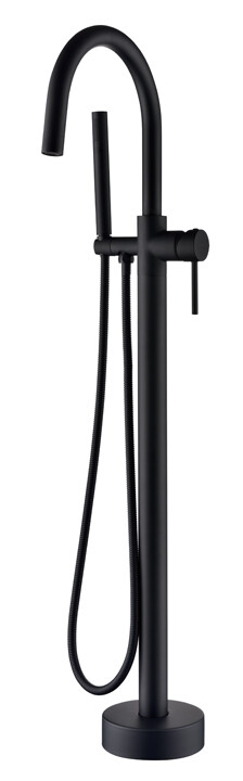 Смеситель напольный Boheme Uno Черный матовый 469-B