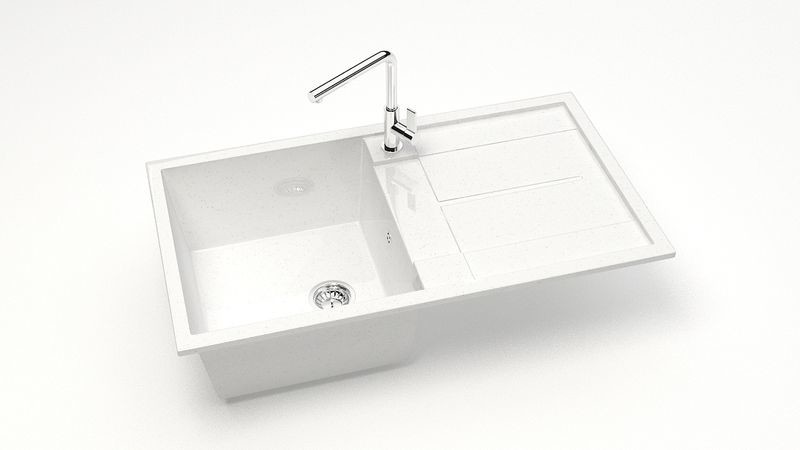 Marrbaxx Рони Z17 Мойка для кухни глянцевая белый лед