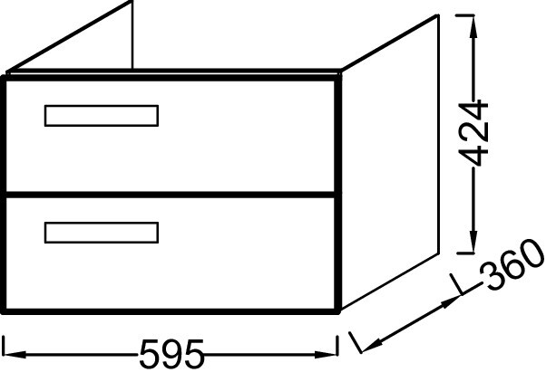 Jacob Delafon Rythmik EB1300-E10 60 см тумба под раковину подвесная