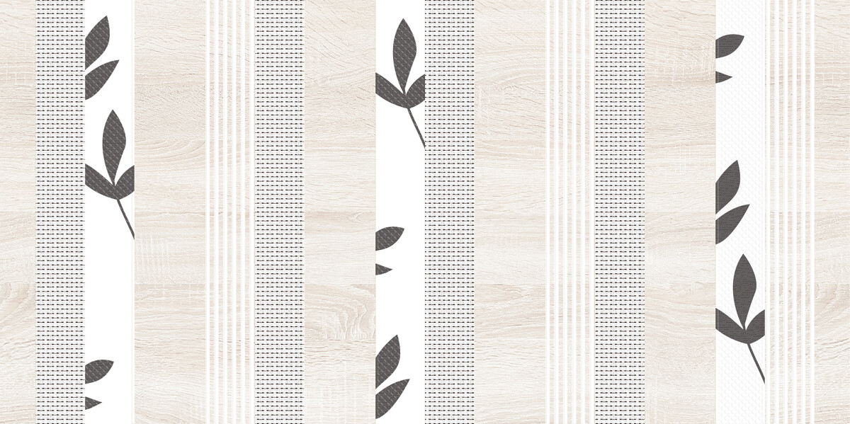 Lasselsberger Настенная плитка декор Джапанди 1641-8644-1001 20x40 полосы