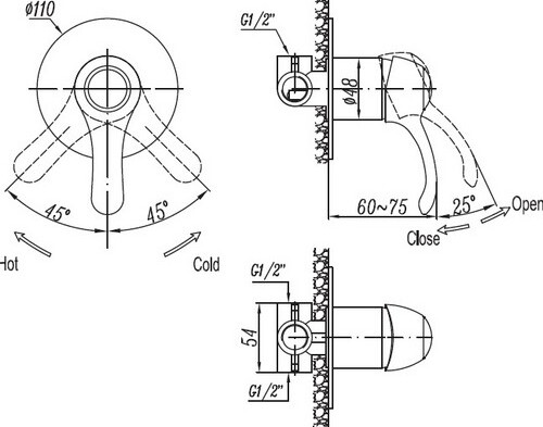 Cezares Lira C-DIM-02 смеситель для душа бронза