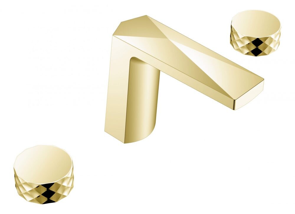 Смеситель врезной для раковины на 3отв. Boheme Venturo Matt Gold 150-MG-DIAMOND