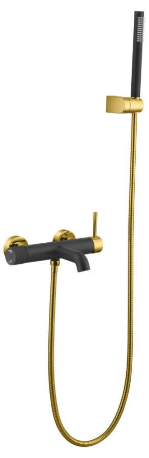 Смеситель для ванны Boheme Uno Черный / Золото 463-BG