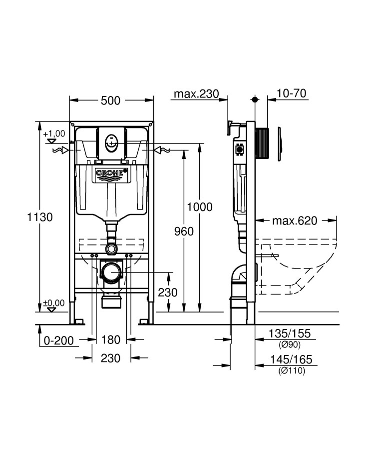 Grohe Rapid SL 39108000 инсталляция для унитаза