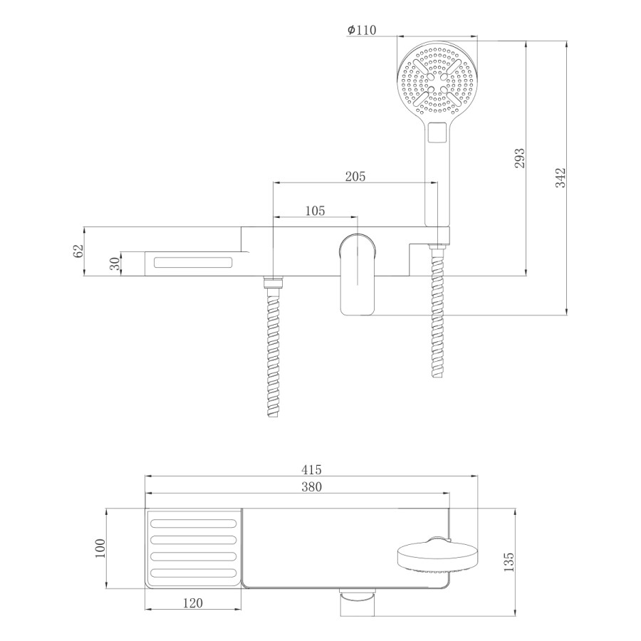 Lemark LM6903CW Unibox смеситель для ванны хром/белый