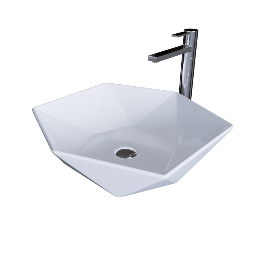 Раковина Grossman Diamond GR-3029 (460х460х150) белая,1 место