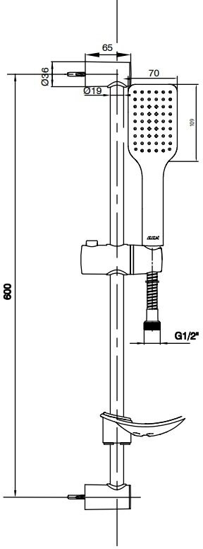 E.C.A. Tiera 102146029EX душевой гарнитур