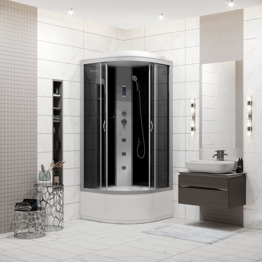 Niagara NG 2507-14F Душевая кабина 80x80 Электронная панель + гидромассаж 25071434F