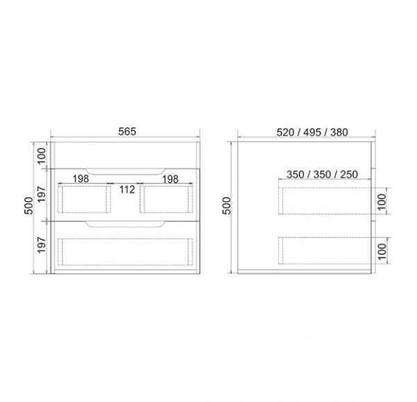 Mirsant Soho Quadro 60 см тумба с раковиной Fest УТ000046016