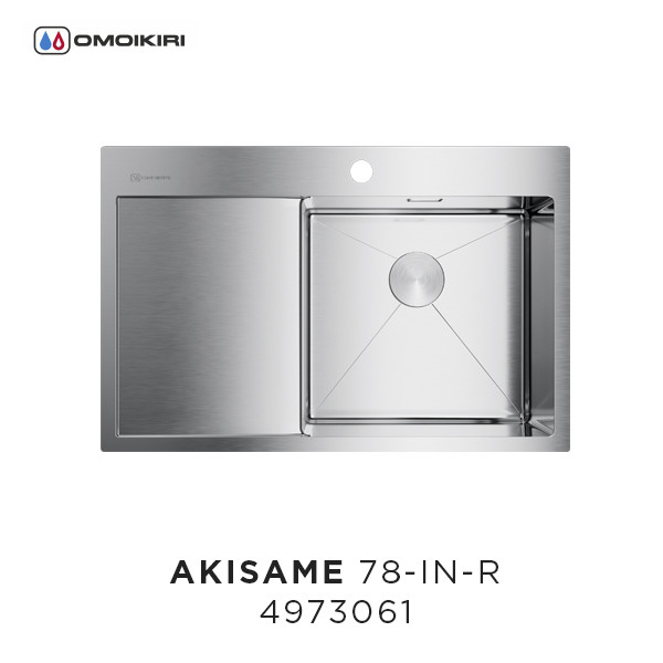 Omoikiri Akisame 78-IN-R 4973061 кухонная мойка нержавеющая сталь R/L 78x51 см