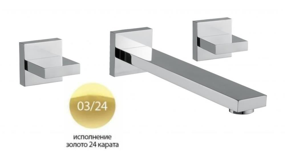 Cezares Unika встраиваемый смеситель для раковины золото UNIKA-BLI3-03/24