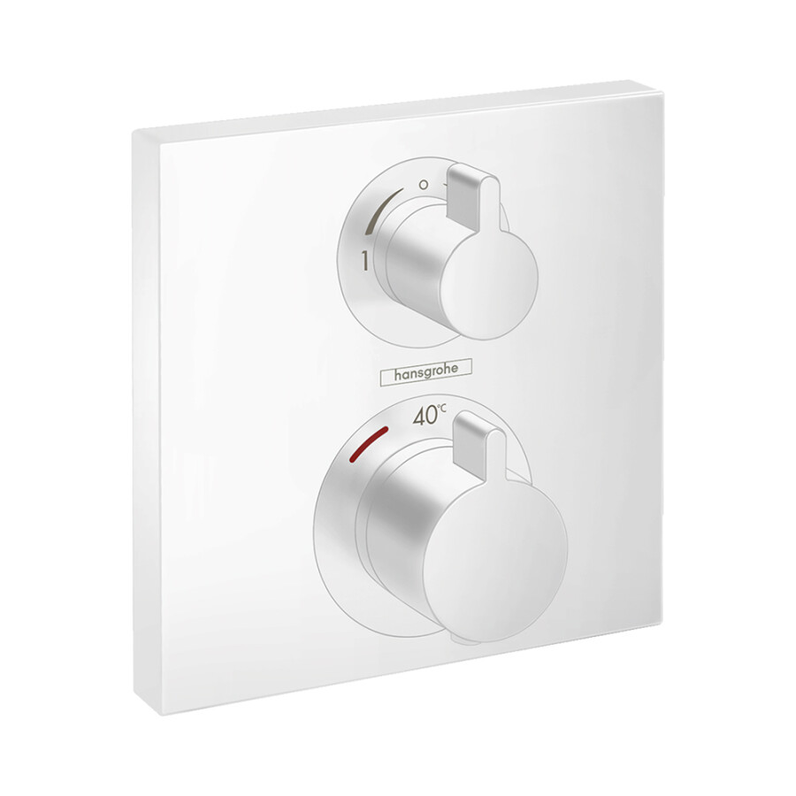 Hansgrohe Ecostat Square Термостат скрытого монтажа для 2 потребителей белый матовый 15714700
